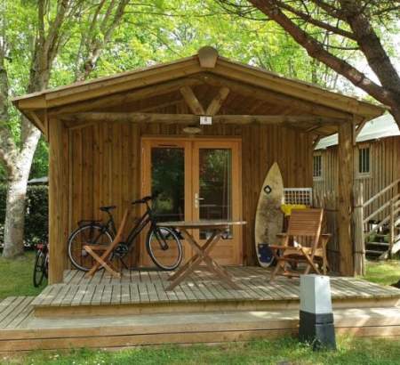 Location d'un chalet bois avec terrasse dans le Bassin d'Arcachon