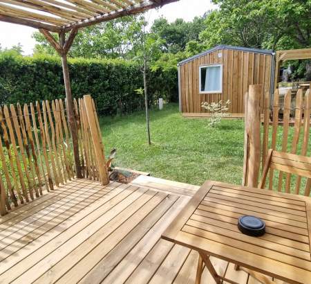 Charmante terrasse du cottage du résinier 1 chambre